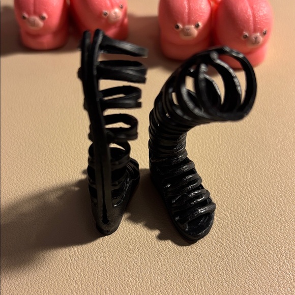 Set of Rainbow High Doll Shoes in Black, Blue, and Pink - Picture 4 of 4